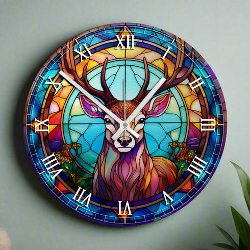 Stag Suncatcher Effect Clock